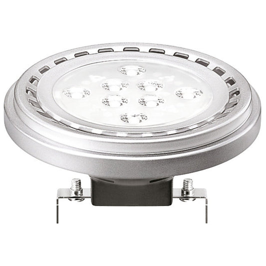 Philips LED AR111 10W(50W) 827 610lm 24° 12V Dim Sort/Sølv G53