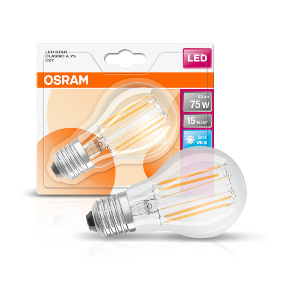 Osram LED Standardpære 8W(75W) 840 1055lm Klar E27