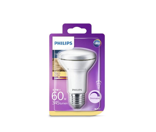 Philips LED Reflektorpære R63 5,7W(60W) 827 345lm. 36° Dim Hvid E27