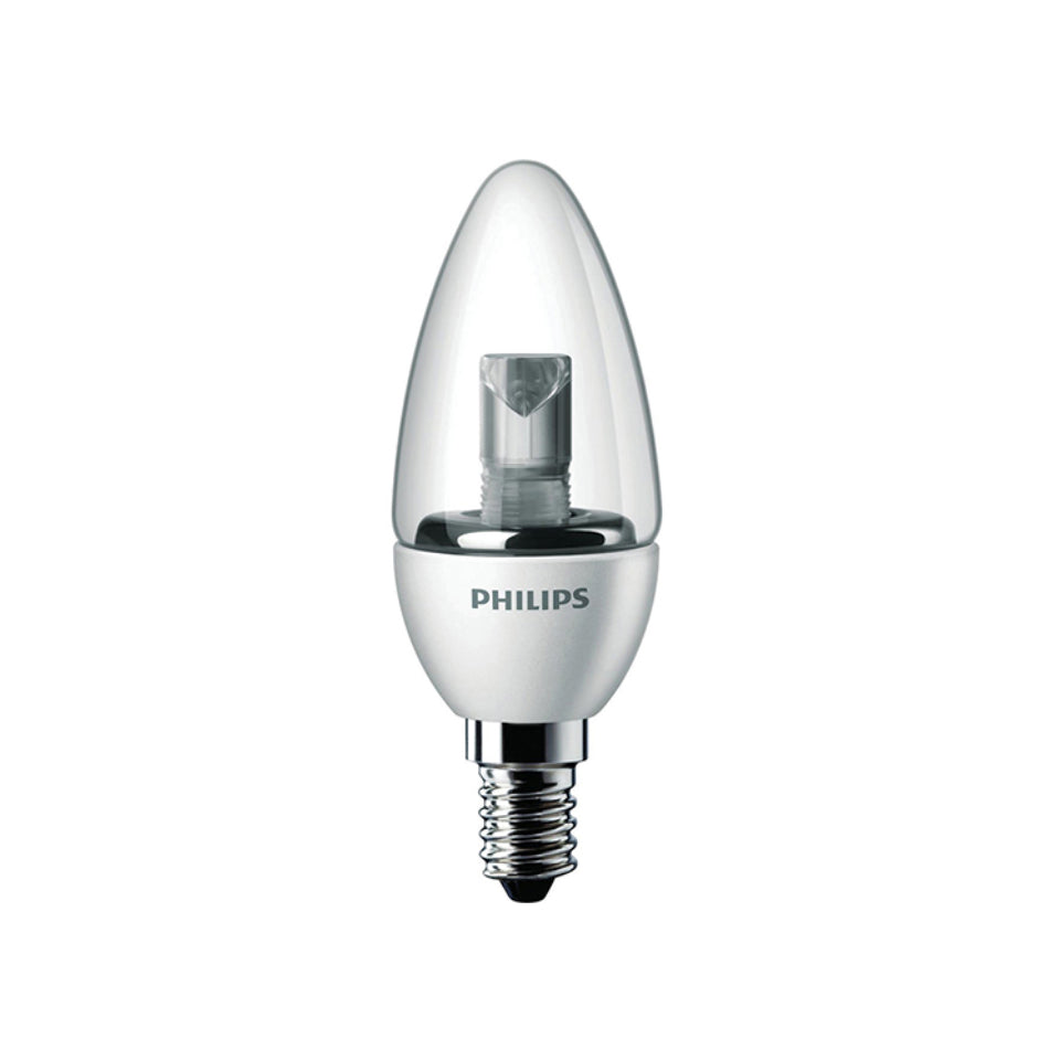 Philips LED Kertepære 2W(10W) 830 50lm Klar E14