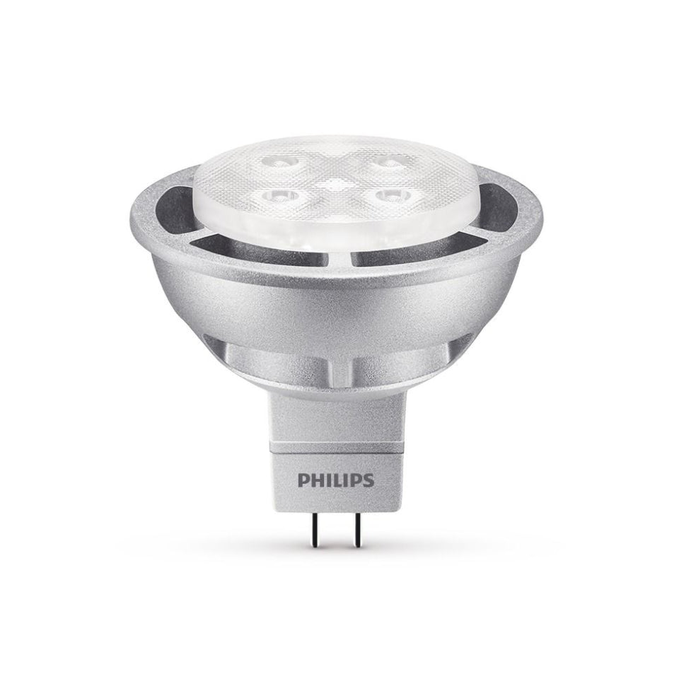Philips LED MR16 6,3W(35W) 827 380lm 36° Dim 12V Sølv GU5.3