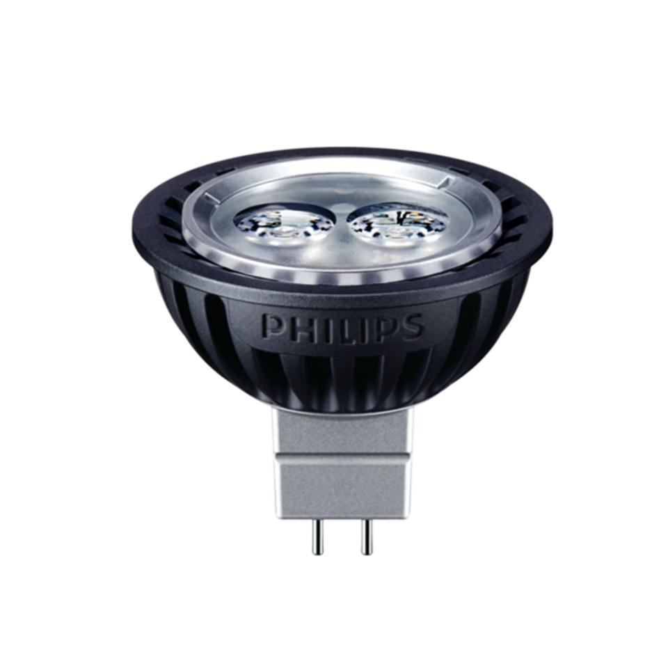 Philips LED MR16 4W(21W) 830 210lm 24° 12V Dim Sort/Sølv GU5.3