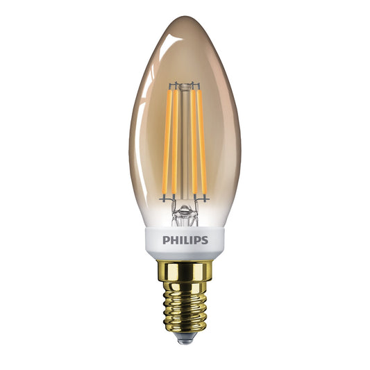 Philips LED Kertepære 5W(32W) 822 350lm. Dim Gold E14